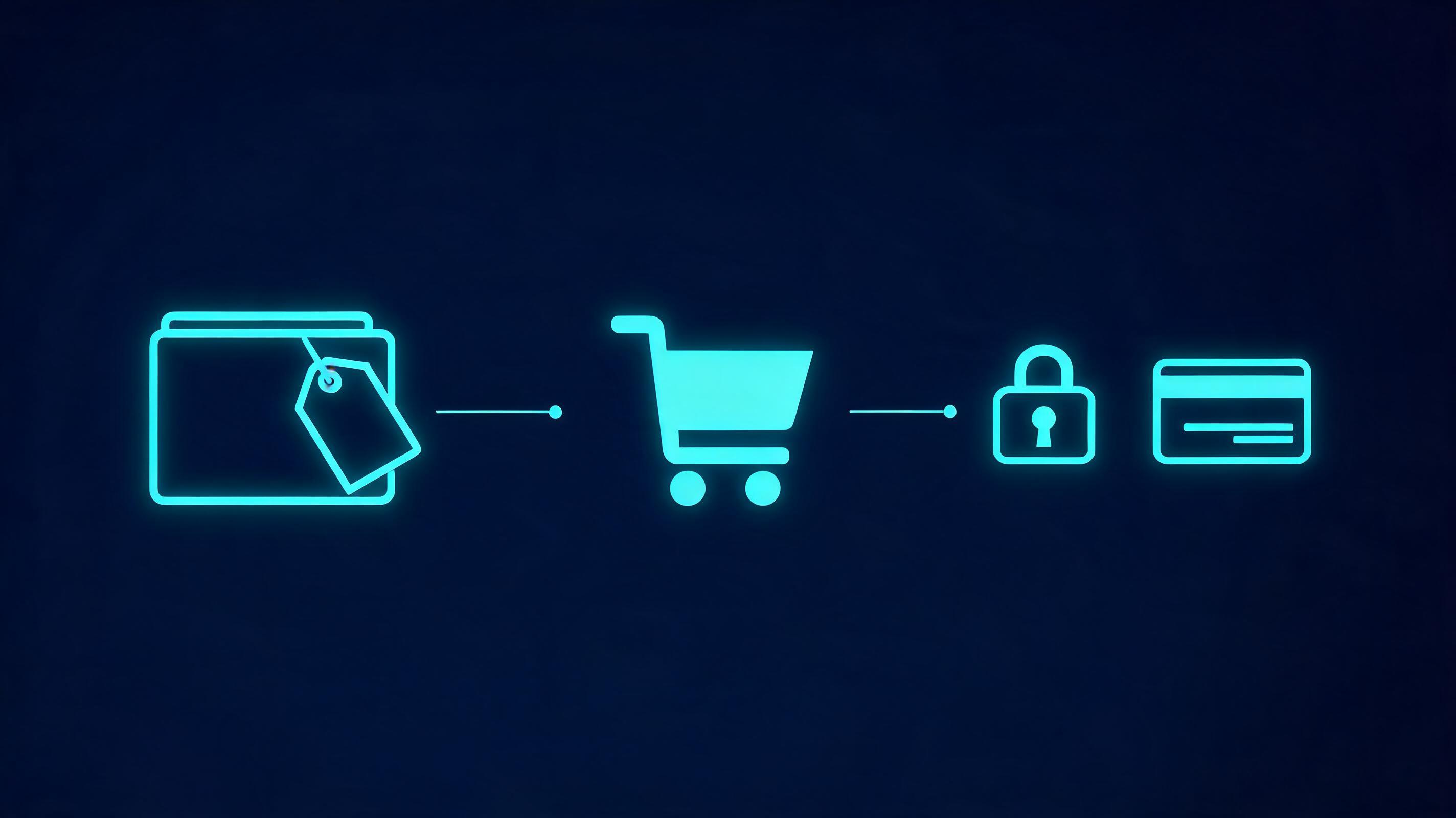 Interfaccia di negozio online B2B con carrello e pagamenti sicuri